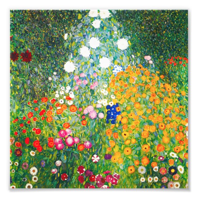Impression Photo Jardin aux fleurs Gustav Klimt Imprimer (Devant)