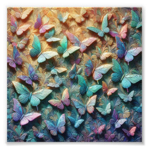 Impression Photo Jardin de papillons iridescent