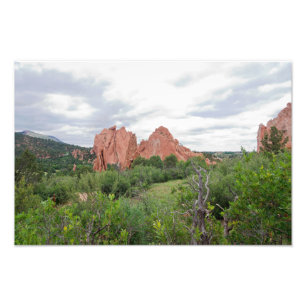 Impression Photo Jardin des Dieux Monolithe et Plaines