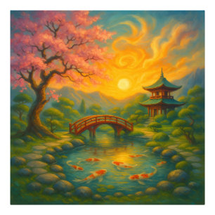 Impression Photo Jardin japonais Zen Sunset Wall Art