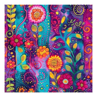 Impression Photo Jardin Psychedelique – Folie en Fleur