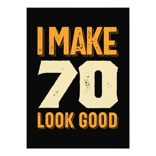 Impression Photo Je fais 70 Look Good 70th Birthday Gift (Devant)