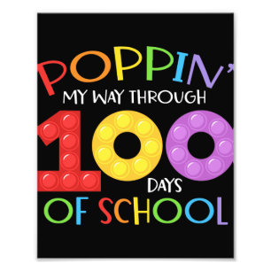 Impression Photo Je passe 100 jours à l'école