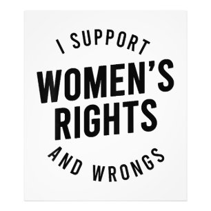 Impression Photo Je soutiens les droits et les erreurs des femmes