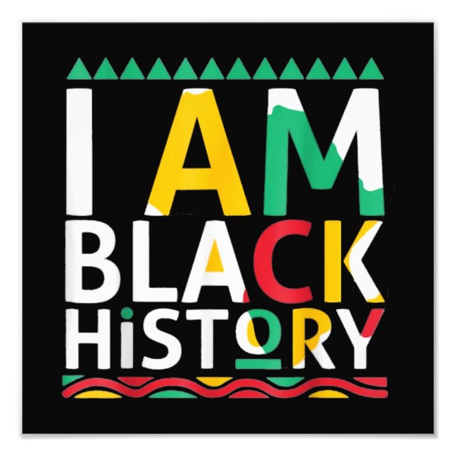 Impression Photo Je Suis Noir Histoire Africaine Américaine (Devant)