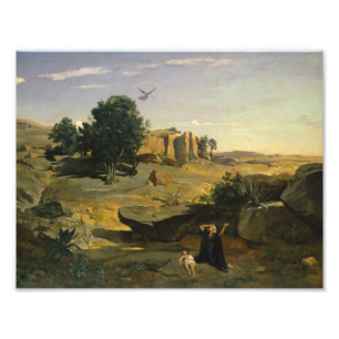 Impression Photo Jean-Baptiste-Camille Corot - Hagar