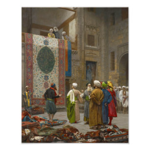 Impression Photo Jean Léon Gerome "le négociant de tapis au Caire