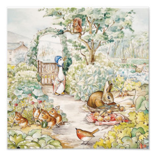 Impression Photo Jemima Puddle Duck dans le jardin de M. Mc Gregor