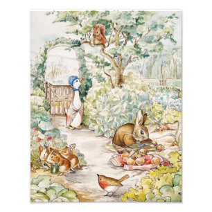 Impression Photo Jemima Puddle Duck dans le jardin de M. Mc Gregor