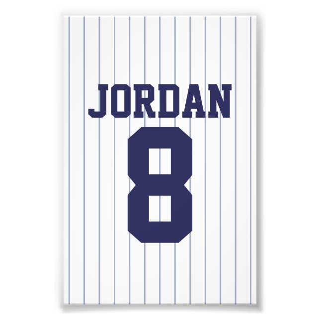 Impression Photo Jersey de baseball avec nom et numéro personnalisé (Devant)