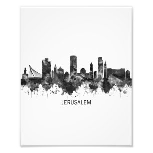 Impression Photo Jérusalem Israël Skyline BW