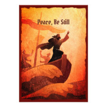 Jésus calme la tempête | Affiche de verset bibliqu