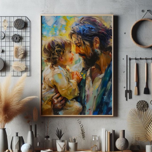 Impression Photo Jésus et l'expressionnisme des enfants (Créateur téléchargé)