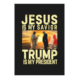 Impression Photo Jésus Trump - Jésus est mon Seigneur Sauveur