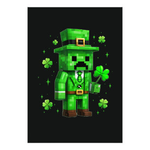 Impression Photo Jeu vidéo drôle de la Saint-Patrick sur le Leprech