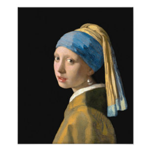Impression Photo Johannes Vermeer - Fille avec une oreille perle