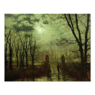 Impression Photo John Atkinson Grimshaw - À la porte du parc