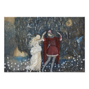 Impression Photo John Bauer - Lena danse avec le chevalier