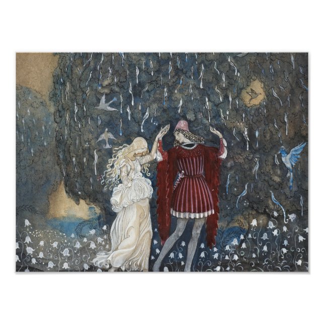 Impression Photo John Bauer - Lena danse avec le chevalier (Devant)