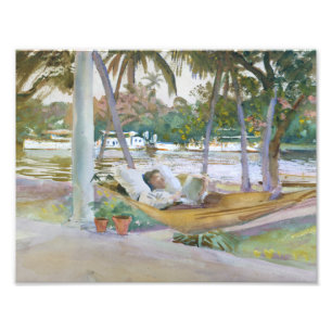 Impression Photo John Singer Sargent - Figure à Hammock, Floride