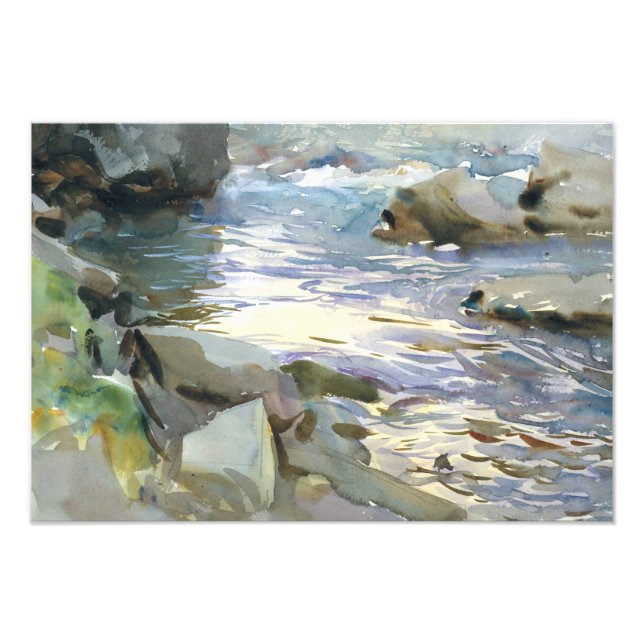 Impression Photo John Singer Sargent - Stream et Rocks (Devant)