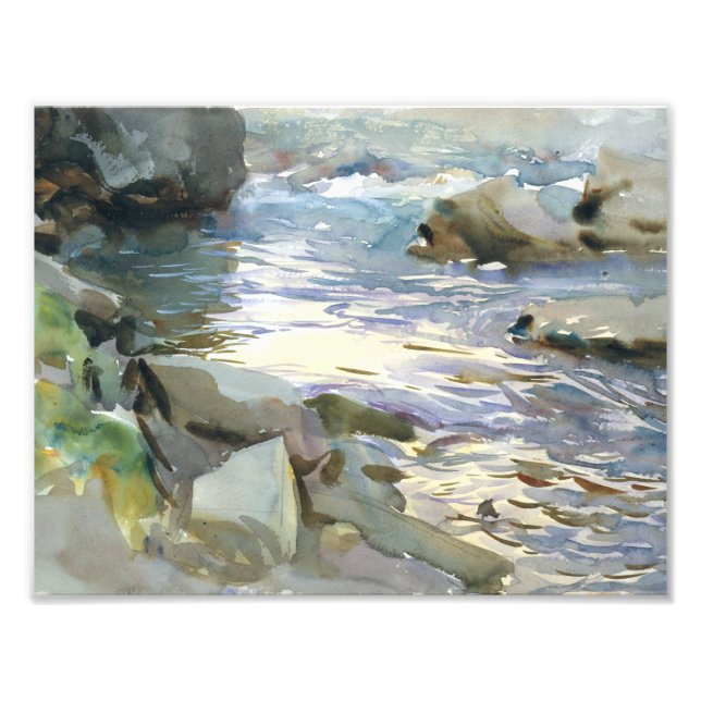 Impression Photo John Singer Sargent - Stream et Rocks (Devant)