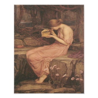 Impression Photo John Waterhouse "Psyche Ouverture de la boîte d'or