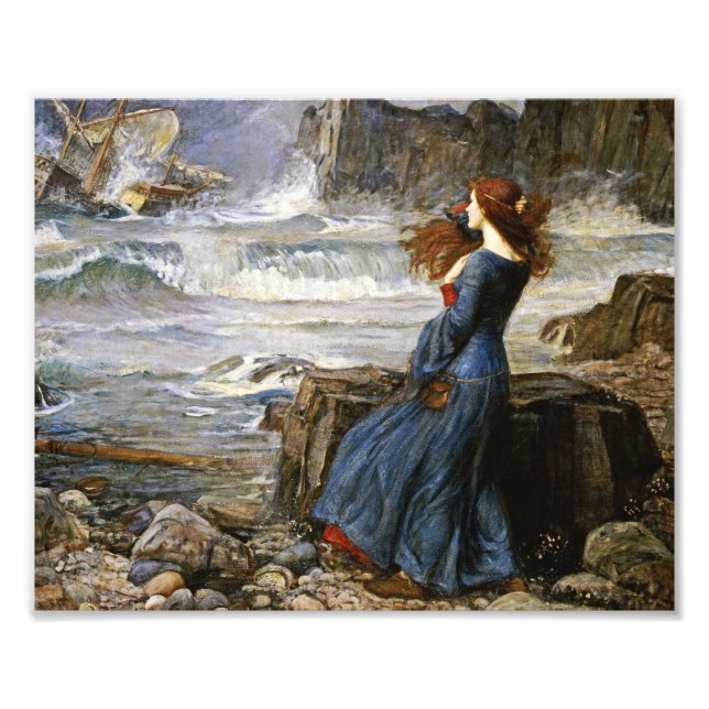 Impression Photo John William Waterhouse - Miranda - La tempête (Devant)