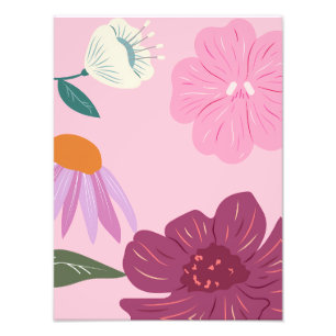 Impression Photo Joli en rose : Fleurs d'Hibiscus en fleurs