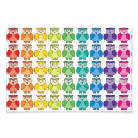 Joli Motif de la Chouette arc-en-ciel.
