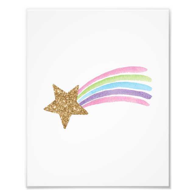 Impression Photo Joli tir Star Gold Parties scintillant Rainbow Bab (Devant)