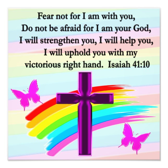 IMPRESSION PHOTO JOLIE ISAIAH 41:10 BIBLE VERSE DESIGN (Devant)