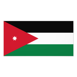 Impression Photo Jordanie - Drapeau jordanien