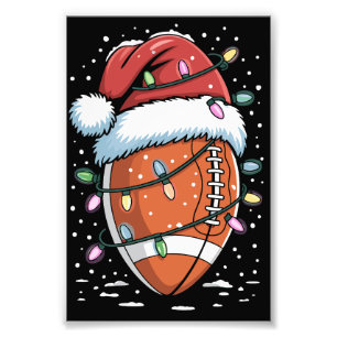Impression Photo Joueur de football américain de Noël Sports Santa
