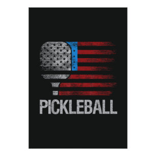 Impression Photo Joueur de pickleball amateur de paddleball drapeau