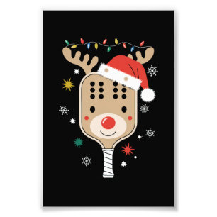 Impression Photo Joueur de Pickleball Noël Reindees Noël