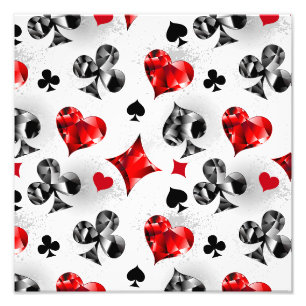 Impression Photo Joueur de poker Joueur de cartes de jouer costumes