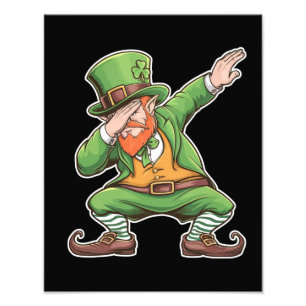 Impression Photo Jour de la Saint Patrick Dab Dabbing Leprechaun En