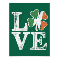Jour de la Saint Patrick Love Lucky Shamrock irlan