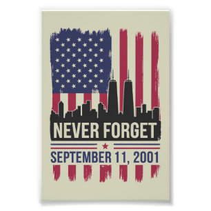 Impression Photo Jour du souvenir du 11 septembre 2001 USA