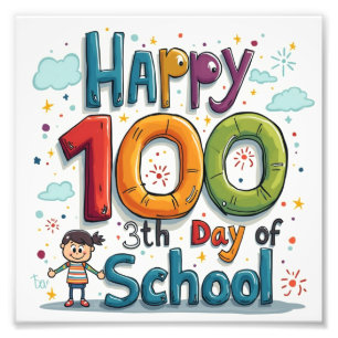 Impression Photo joyeux 100e jour d'école