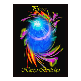 Impression Photo Joyeux anniversaire de Pisces