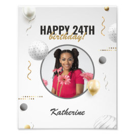 Impression Photo Joyeux Anniversaire simple personnalisé cadeau pho