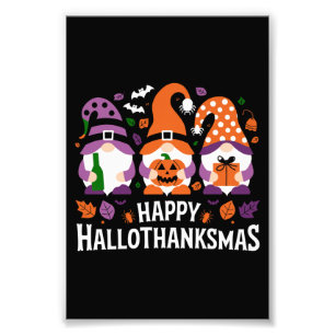 Impression Photo Joyeux Hallothanksmas Amoureux des Gnomes Joyeux N