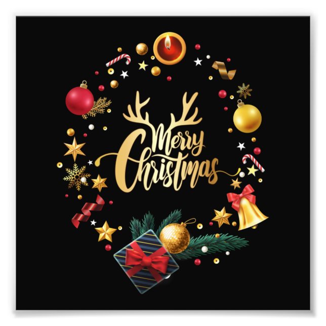 Impression Photo joyeux noël. (Devant)