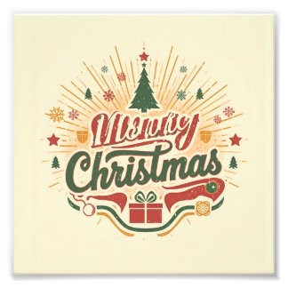 Impression Photo Joyeux Noël Rétro