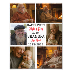 Impression Photo Joyeux premier Grand-père Collage de photos