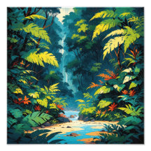 Jungle tropicale Paradise Cascade luxuriante Paysa
