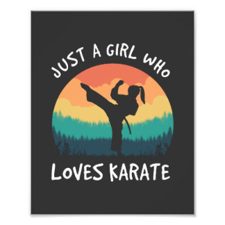 Impression Photo Just a Girl Who Love Karate - Retro Karate Girl
