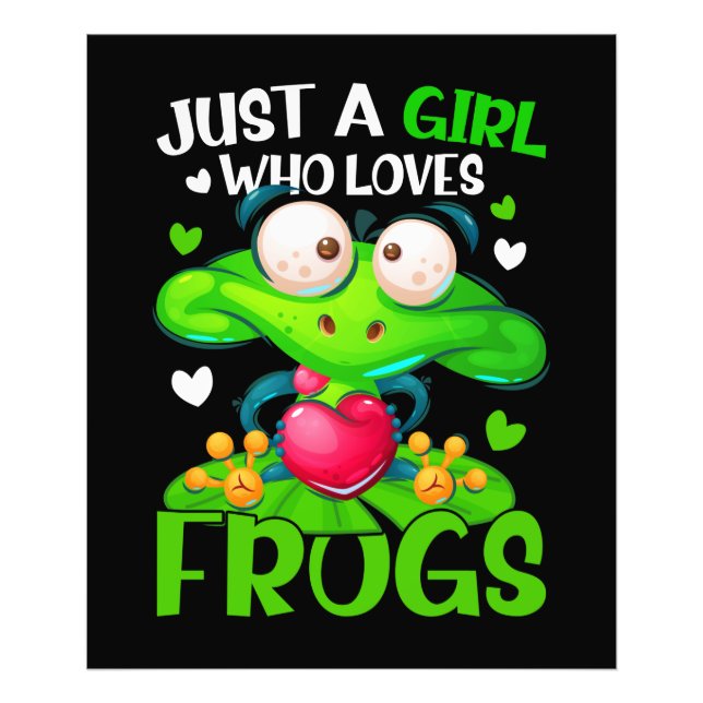 Impression Photo Juste Une Fille Qui Aime Les Grenouilles Enfants F (Devant)